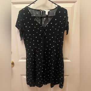 Arizona Jean Company Black and White Floral Midi Dress